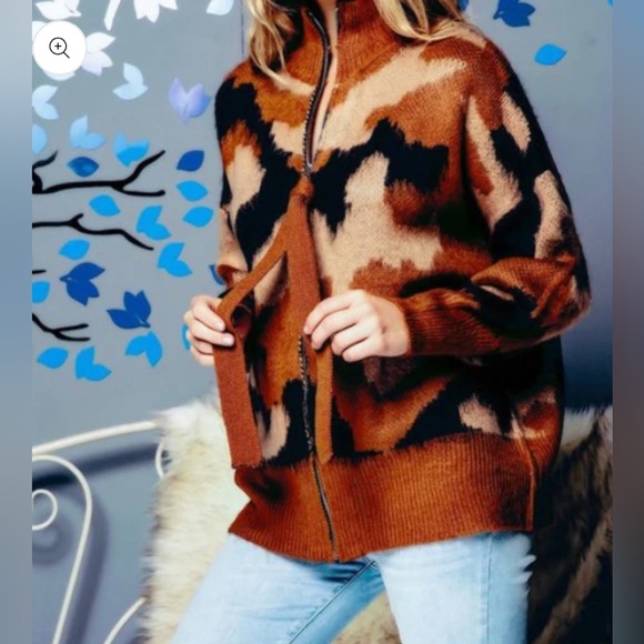 Autumn 🍂 Camouflage Sweater Jacket - Picture 4 of 4